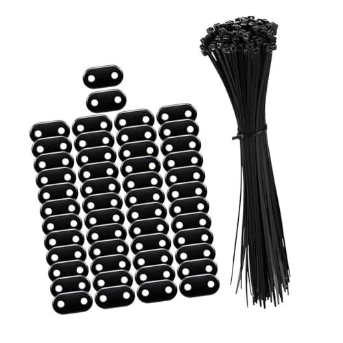 Balkon Sichtschutz Befestigung Befestigungsset Clips mit Kabelbindern Geeignet für Gartenzaun Installation Garten Sichtschutz Befestigung von Morain