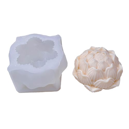 Morain Blumenkerze Schimmel Silikon Schimmel Kerze Herstellung Wiederverwendbarer Kerzenharz Epoxidform Gussform Silikonform Silikon Blumenkerzenform von Morain