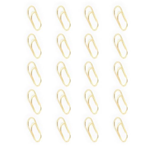 Bunte Büroklammern, 50 mm, große Aktenklammern, Metall, Büroklammern, Lesezeichen, Bürobedarf für Ordner, goldfarbene Binderklammern, 20 Stück Bunte Büroklammern, 50 mm, große Aktenklammern, Metall, Büroklammern, Lesezeichen, Bürobedarf für Ordner, goldfarbene Binderklammern, 20 Stück von Morain