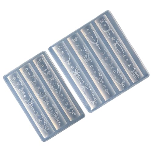 Doppel-Set mit Schleife für Nägel, Dekoration und tragbares Zubehör, einschließlich ineinandergreifender Ketten und Perlen, Schleife, Silikon für Schmuckherstellung Doppel-Set mit Schleife für Nägel, Dekoration und tragbares Zubehör, einschließlich ineinandergreifender Ketten und Perlen, Schleife, Silikon für Schmuckherstellung von Morain