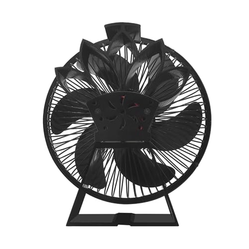 Effizienter Wärmeverteilungsventilator, 6 Flügel, wärmebetriebener Ofenventilator mit Abdeckung, spart Kraftstoffe, bleibt warm, leise, effiziente Luftzirkulation Effizienter Wärmeverteilungsventilator, 6 Flügel, wärmebetriebener Ofenventilator mit Abdeckung, spart Kraftstoffe, bleibt warm, leise, effiziente Luftzirkulation von Morain