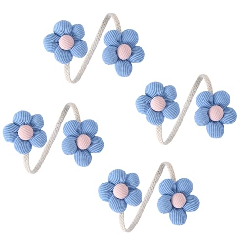Elegante Farbenfrohe Blumenvorhang Krawatten Grafbacks Clips 4 Pack Japanische Stile Blumen Holdbacks Für Stilvolle Dekore Home Decors Vorhang Krawatten von Morain