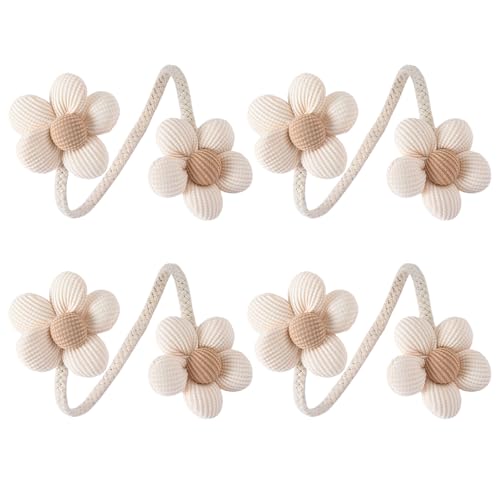 Elegante Farbenfrohe Blumenvorhang Krawatten Grafbacks Clips 4 Pack Japanische Stile Blumen Holdbacks Für Stilvolle Dekore Home Decors Vorhang Krawatten von Morain