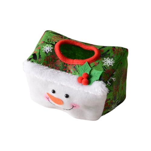 Festliche, wiederverwendbare Taschentuchbox-Abdeckung, weicher Stoff, Weihnachtsdekoration für Esstisch und Feiertage, Partys, Urlaub, dekorativer Taschentuchhalter von Morain