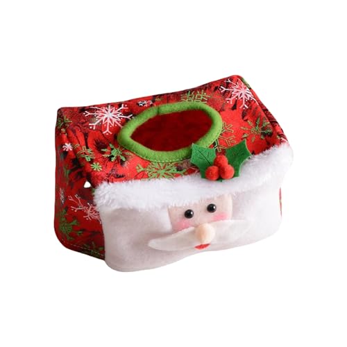 Festliche, wiederverwendbare Taschentuchbox-Abdeckung, weicher Stoff, Weihnachtsdekoration für Esstisch und Feiertage, Partys, Urlaub, dekorativer Taschentuchhalter von Morain