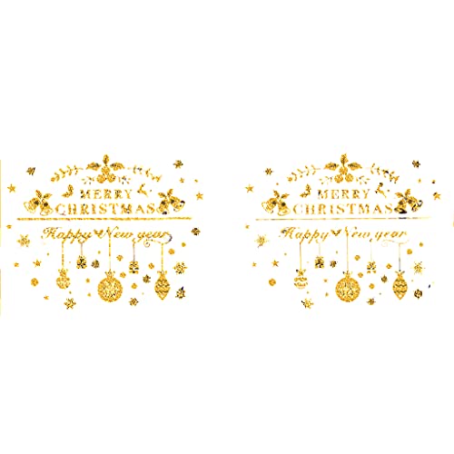 Glitzer Metallic Pulver Fenster Klammer Klebensklammern Tree Snowflakes Kranzglas Aufkleber Party Glitzer Pulver Schneeflockenaufkleber von Morain