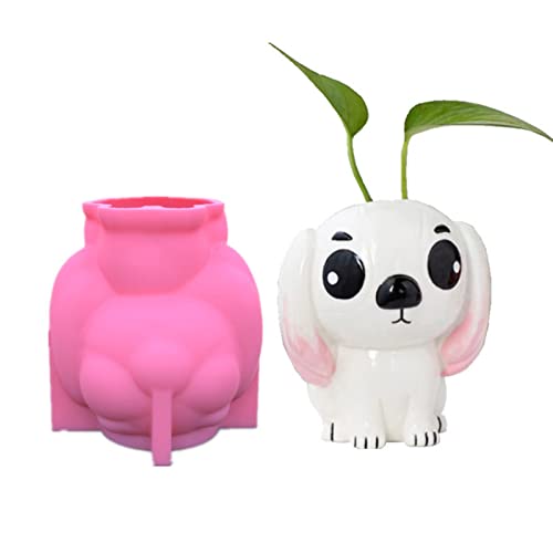 Großäugige Hund Blumenpot Epoxidharzform Sukkulenten Vase Beton Gipsform Form Test Luft Luft Großäugige Hund Blumenpot Epoxidharzform Sukkulenten Vase Beton Gipsform Form Test Luft Luft von Morain