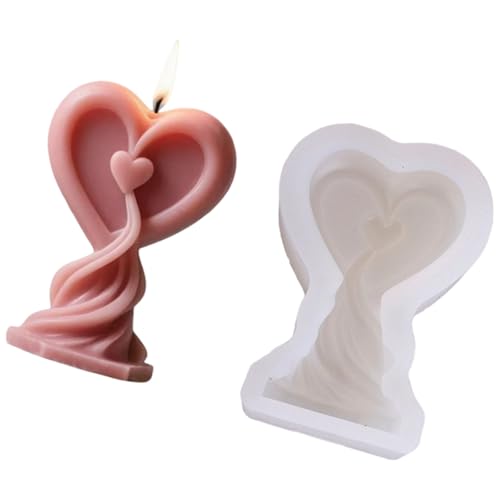 Herzförmige Formen aus Epoxidharz, Ornament, Gips, Formen, Silikon, herzförmig, für die Herstellung von Morain