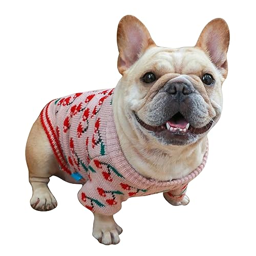 Hundepullover für den Winter, warme Kleidung für kleine Hunde, Rundhalsausschnitt, winddicht, Haustierkleidung, Kätzchen, Weihnachtspullover für kleine Hunde, Katzen, Weihnachten von Morain