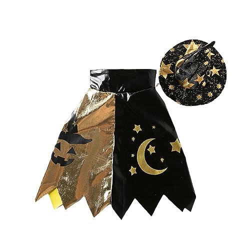 Kleines Hundekostüm, Halloween, Hexenhut und Umhang, Fotografie-Outfit, Hunde, Cosplay, Haustier-Kostüm, Festivalanzug, Halloween-Party-Kostüme von Morain