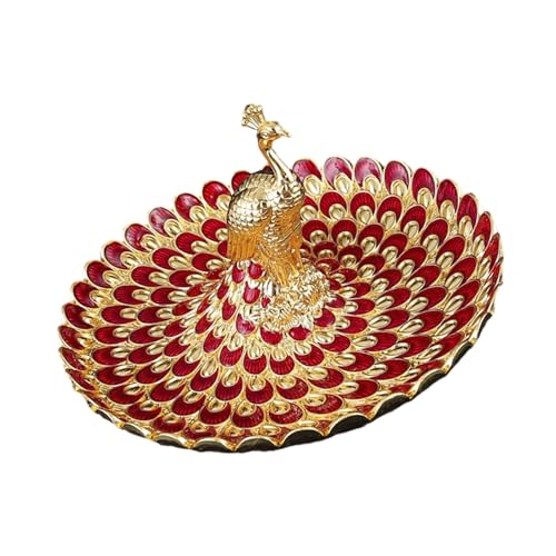 Komplizierte Geprägte Metall Servingplatte Peacocks Design Haltbarkeit 20 Cm Snacks Gericht Für Familienversammlungen Hochdetailgeprägtes Gericht von Morain