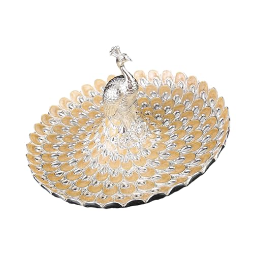 Komplizierte Geprägte Metall Servingplatte Peacocks Design Haltbarkeit 20 Cm Snacks Gericht Für Familienversammlungen Hochdetailgeprägtes Gericht von Morain