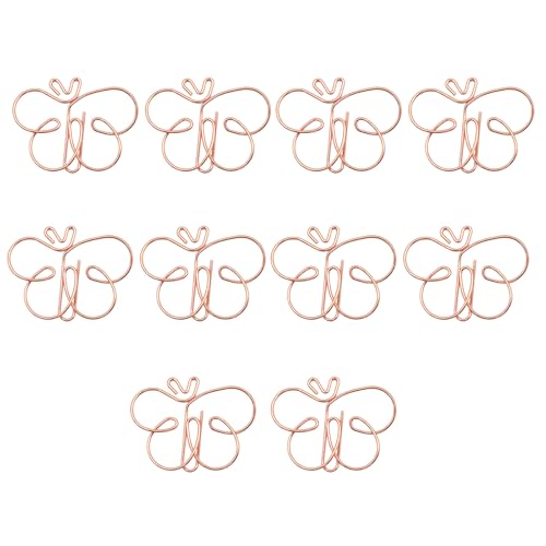 Kreative Büroklammern, Metall, kleine Lesezeicher-Clips, dekorative Aktenklammern für Dateien, Fotos, Metall, Bürobedarf, 10 Stück Kreative Büroklammern, Metall, kleine Lesezeicher-Clips, dekorative Aktenklammern für Dateien, Fotos, Metall, Bürobedarf, 10 Stück von Morain