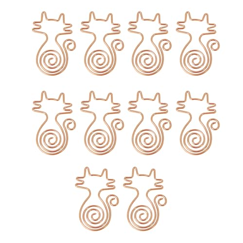 Kreative Büroklammern, Metall, kleine Lesezeicher-Clips, dekorative Aktenklammern für Dateien, Fotos, Metall, Bürobedarf, 10 Stück Kreative Büroklammern, Metall, kleine Lesezeicher-Clips, dekorative Aktenklammern für Dateien, Fotos, Metall, Bürobedarf, 10 Stück von Morain