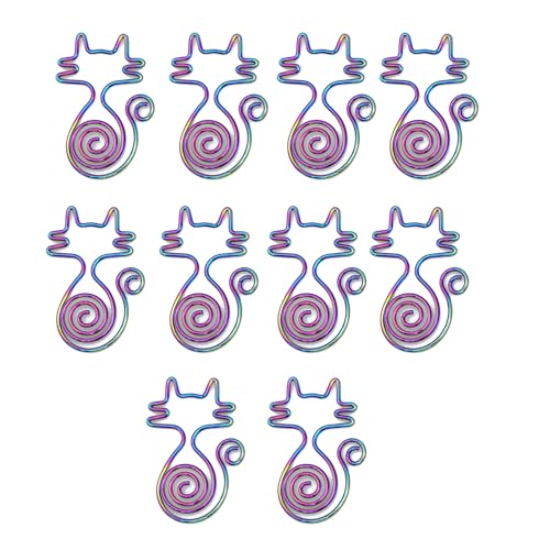 Kreative Büroklammern, Metall, kleine Lesezeicher-Clips, dekorative Aktenklammern für Dateien, Fotos, Metall, Bürobedarf, 10 Stück Kreative Büroklammern, Metall, kleine Lesezeicher-Clips, dekorative Aktenklammern für Dateien, Fotos, Metall, Bürobedarf, 10 Stück von Morain