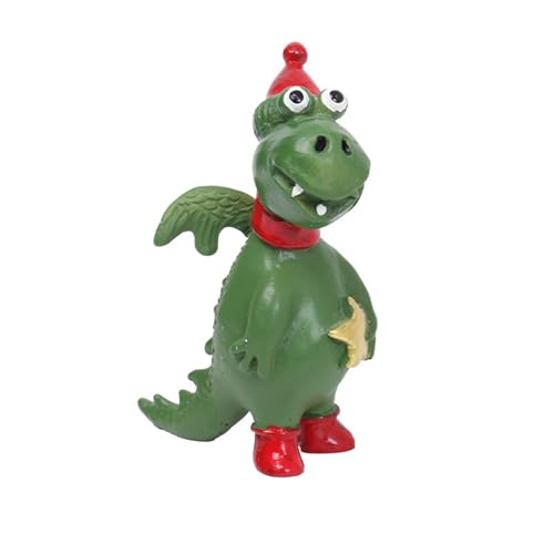 Kunstharz Dinosaurier Ornament Figur mit Weihnachtsthema zum Dekorieren oder als Tischakzent Dekoration Regal Dinosaurier Dekoration Kunstharz Dinosaurier Ornament Figur mit Weihnachtsthema zum Dekorieren oder als Tischakzent Dekoration Regal Dinosaurier Dekoration von Morain
