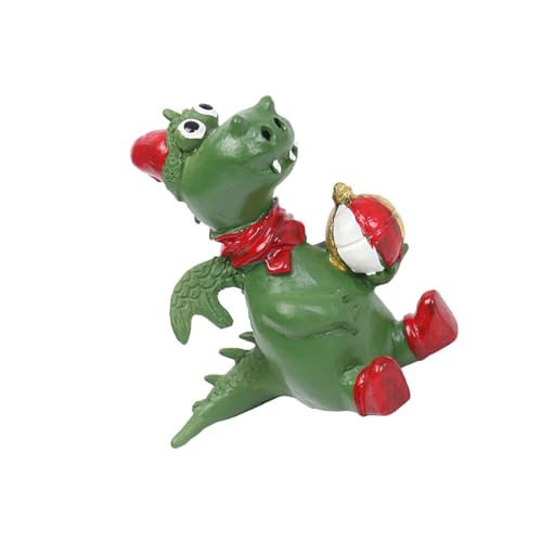 Kunstharz Dinosaurier Ornament Figur mit Weihnachtsthema zum Dekorieren oder als Tischakzent Dekoration Regal Dinosaurier Dekoration Kunstharz Dinosaurier Ornament Figur mit Weihnachtsthema zum Dekorieren oder als Tischakzent Dekoration Regal Dinosaurier Dekoration von Morain