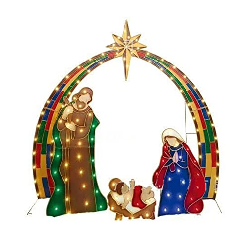 Morain Krippe Kinderkrippe Statue Weihnachtskrippe Figuren Miniaturen Ornament Kirche Heimdekoration Heilige Familie Statue Katholisch Für Den Außenbereich von Morain