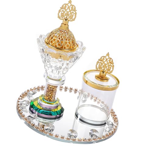 Morain Künstlerische Rotierende Verweihungsbrenner Mit Glas Für Raum Und Heimat Mittelstücke Arabische Styles Tischplatte Dekore Rotierende Tablett Schneiderhalter von Morain