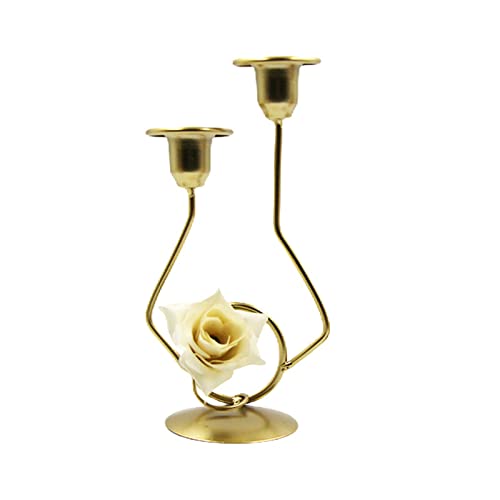 Morain Metallkerzenhalter Blumeneisen Kerzenstick Ornamente Hochzeit Party Kerzenstillschicht Dekoration Für Schlafzimmer Home Candlestick von Morain
