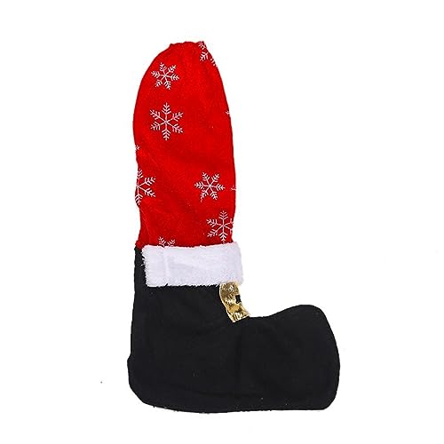 Morain Rote Weihnachtstischbeinbezüge, Stuhlfußsocken mit Kunstpelz und Schneeflockenstoff verleihen Ihrem Zuhause eine festliche Atmosphäre, weihnachtliche Stuhlbeinabdeckung Morain Rote Weihnachtstischbeinbezüge, Stuhlfußsocken mit Kunstpelz und Schneeflockenstoff verleihen Ihrem Zuhause eine festliche Atmosphäre, weihnachtliche Stuhlbeinabdeckung von Morain