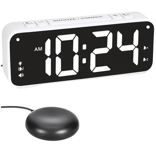 Morain Stilvoller USB Aktivierter Vibratings Wecker Mit Bett Shaker Datenübertragungsfähigkeit Für Tief Schläfrig Tiefe Schlafalarm von Morain