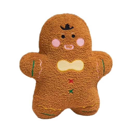 Morain Weihnachtskissen mit Ingwer-Puppen-Ornament, glückliche Dekoration 2025, Geschenk, Sofa-Dekoration, Weihnachtskissen Morain Weihnachtskissen mit Ingwer-Puppen-Ornament, glückliche Dekoration 2025, Geschenk, Sofa-Dekoration, Weihnachtskissen von Morain