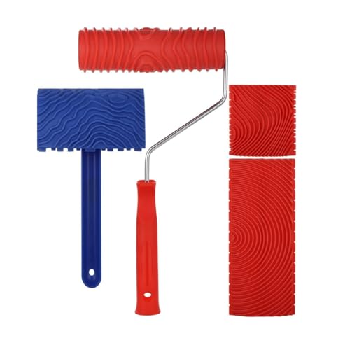 Multi Surface Dekoratives Rollwerkzeug mit realistischer Holzmaserung Effekt für Wand Tür und Möbel Wandmalwerkzeug Holzmaserung Malerwalze von Morain