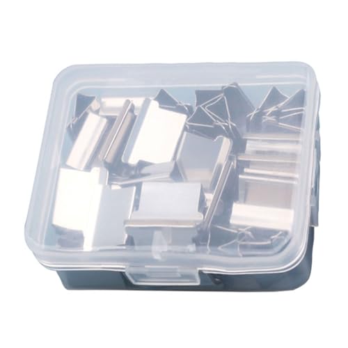 Multifunktionaler Aktenklemmenspender, handlicher Papierklemmenspender, 40–50 Blatt Kapazität, Metall-Papierklammer-Clips für tragbare Handheld-Halterung von Morain