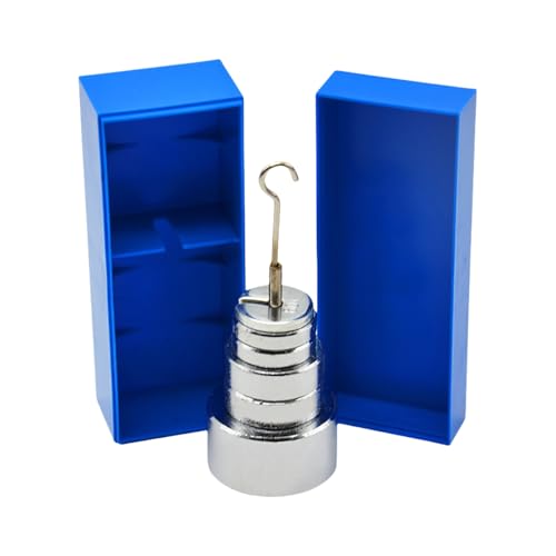 Präzisionsgewicht für Laborphysik, Verwendung mit Schlitzmasse, 6 Gewichte, insgesamt 350 g, Metall-Schlitzgewichte mit Aufhänger und Koffer Präzisionsgewicht für Laborphysik, Verwendung mit Schlitzmasse, 6 Gewichte, insgesamt 350 g, Metall-Schlitzgewichte mit Aufhänger und Koffer von Morain