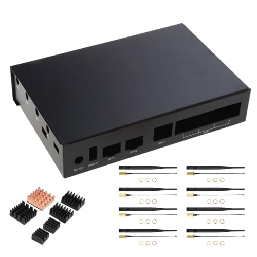 Robustes Metallgehäuse für Banana PiR3 8 WiFi-Antennen OpenSource Routerplatine Gehäuse Kühlbox Optionale Kühlkörper Metallgehäuse mit Antenne Robustes Metallgehäuse für Banana PiR3 8 WiFi-Antennen OpenSource Routerplatine Gehäuse Kühlbox Optionale Kühlkörper Metallgehäuse mit Antenne von Morain