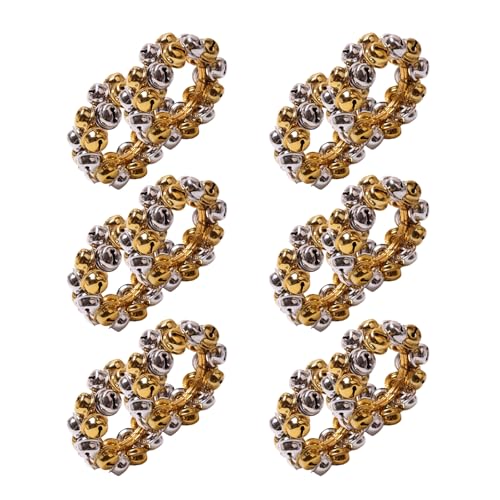 Set mit 12 eleganten Serviettenhaltern, bunte Weihnachtsglocken, Ringe für saisonale Dinnerpartys, Tischdekoration, dekorative Ringe von Morain