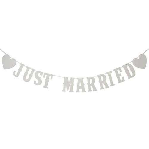 Shimmering Glitters Just Married Party Dekorationen Hochzeit Wimpelkette Banner Foto Requisiten Papier Hochzeit Dekoration Supplies von Morain