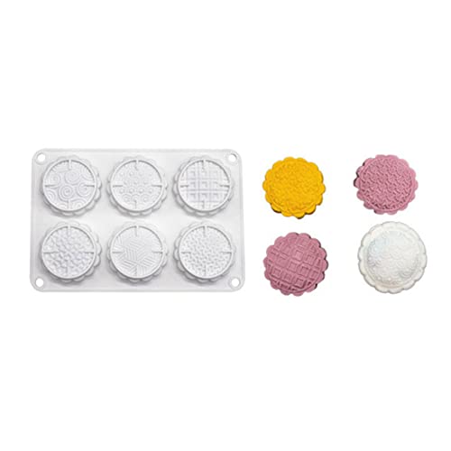 Silikon-Kuchenform mit 6 Mulden, 3 Stile, handgefertigt, Brot, Silikonformen für Kuchenform, Werkzeug, Seifenformen, Formen für Seifenherstellung, niedlich mit Trennwänden Silikon-Kuchenform mit 6 Mulden, 3 Stile, handgefertigt, Brot, Silikonformen für Kuchenform, Werkzeug, Seifenformen, Formen für Seifenherstellung, niedlich mit Trennwänden von Morain