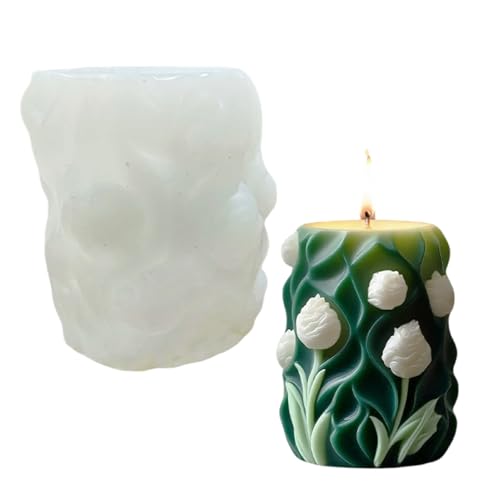 Silikonform mit Blumenzylinder, Gips, Epoxidharz, Tulpen, Ornament, Gießform, Tulpen, Blumenzylinder, Silikon, handgefertigt, Epoxidharz Silikonform mit Blumenzylinder, Gips, Epoxidharz, Tulpen, Ornament, Gießform, Tulpen, Blumenzylinder, Silikon, handgefertigt, Epoxidharz von Morain