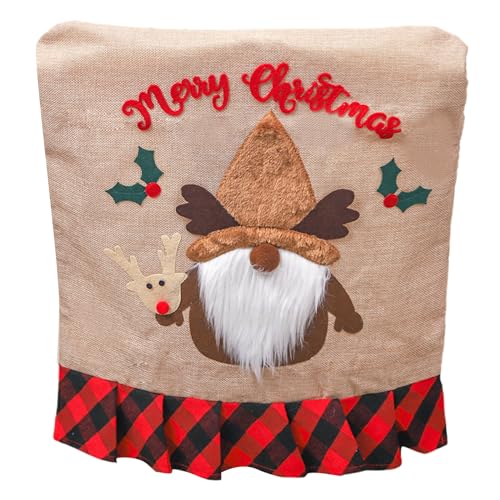 Stuhlhusse mit Weihnachtsmann-Motiv, Dekoration für das neue Jahr 2024, Ornamente für Zuhause, Bankett Stuhlhusse mit Weihnachtsmann-Motiv, Dekoration für das neue Jahr 2024, Ornamente für Zuhause, Bankett von Morain