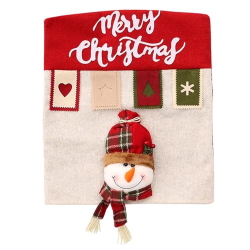 Stuhlhussen mit Weihnachtsmotiv, Weihnachtsmann, Schneemann, Elch, Rückenlehne, waschbar, Esszimmerschutz, Heimdekoration, Stuhllehne für Esszimmerstühle Stuhlhussen mit Weihnachtsmotiv, Weihnachtsmann, Schneemann, Elch, Rückenlehne, waschbar, Esszimmerschutz, Heimdekoration, Stuhllehne für Esszimmerstühle von Morain