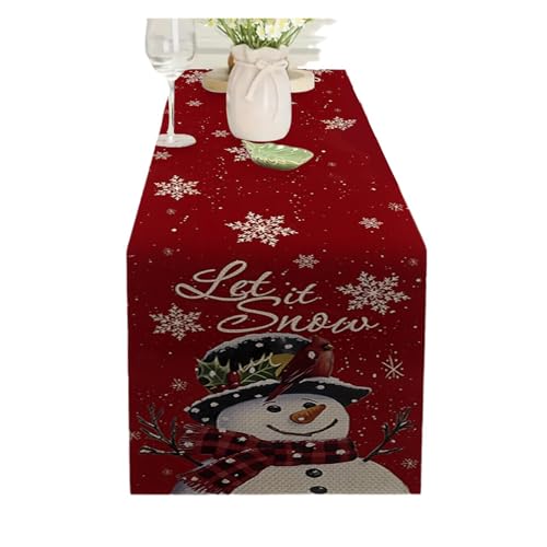 Tischläufer mit Weihnachtsmotiv und Schneeflocke, Polyester, Tischdecke für Party, Heimdekoration, Feste Tischläufer mit Weihnachtsmotiv und Schneeflocke, Polyester, Tischdecke für Party, Heimdekoration, Feste von Morain