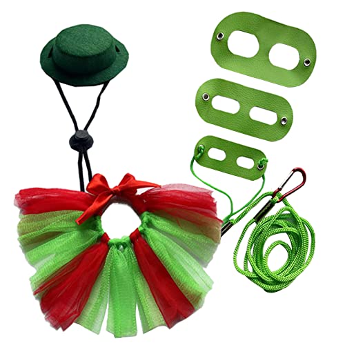 Tutu-Rock + Geschirr, Weihnachtsthema, lustiges Cosplay-Zubehör für Bartdrachen, Kopfschmuck, Party-Kostüm, Cosplay-Kostüm von Morain