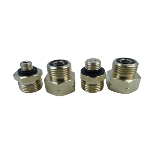 Universal-Ersatz-Zylinder-Anschluss-Adapter, Sechskant-Verbindungsadapter, Messing, dauerhafter Campingofen-Konverter, 4 Stück von Morain