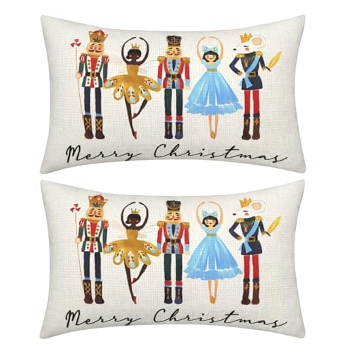 Weihnachts-Kissenbezüge, 30,5 x 50,8 cm, festliche dekorative Kissen für Sofa und Outdoor-Dekorationen, Festival-Überwurf-Kissenbezug Weihnachts-Kissenbezüge, 30,5 x 50,8 cm, festliche dekorative Kissen für Sofa und Outdoor-Dekorationen, Festival-Überwurf-Kissenbezug von Morain
