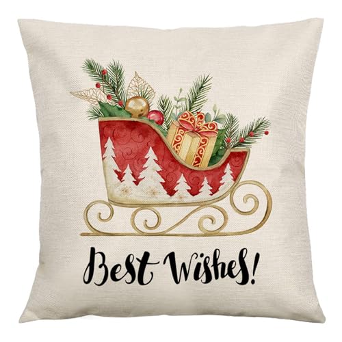 Weihnachts-Kissenbezug, Winterurlaub, Überwurf, Sofa, Couch, Kissenbezug, Dekoration 2024, Neujahrsgeschenkhüllen für Bett Weihnachts-Kissenbezug, Winterurlaub, Überwurf, Sofa, Couch, Kissenbezug, Dekoration 2024, Neujahrsgeschenkhüllen für Bett von Morain