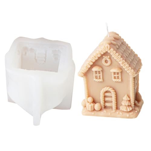 Weihnachtshäuser-Formen, Hausform, Silikon, Gips, Bastelbedarf für Heimdekoration, Form, Silikon, handgefertigte Gussteile von Morain