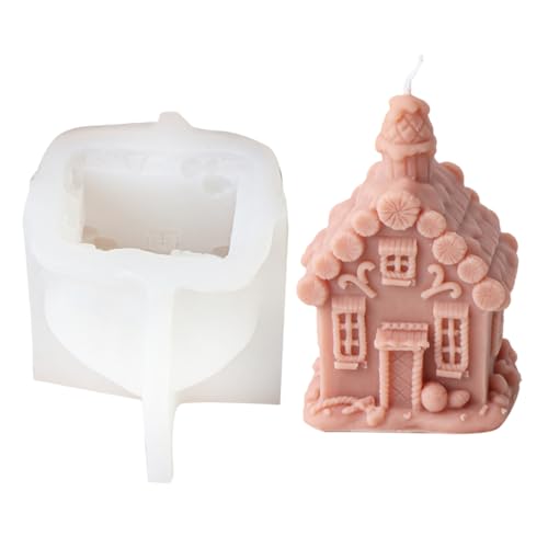 Weihnachtshäuser-Formen, Hausform, Silikon, Gips, Bastelbedarf für Heimdekoration, Form, Silikon, handgefertigte Gussteile von Morain