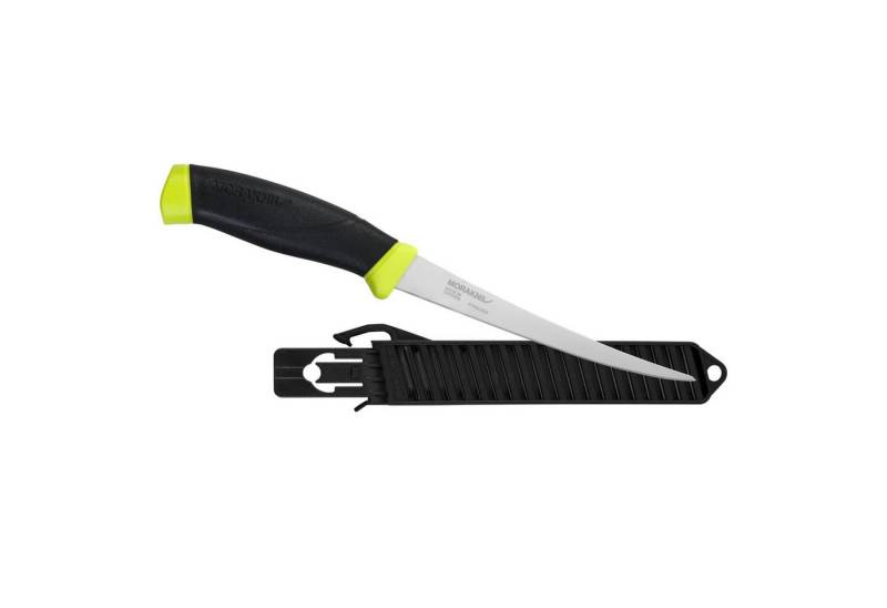 Morakniv Filetiermesser Morakniv® Fishing Comfort Fillet 155 Filetiermesser in gelb, Scheide inklusive, Edelstahlklinge, rutschfester Griff von Morakniv