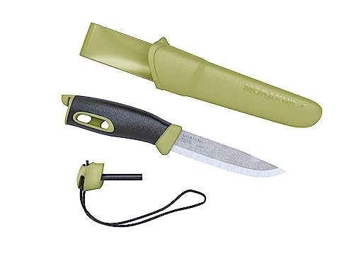 Morakniv M-13570 Unisex Vert MorakAuswahl Companion Spark Messer, fest, Erwachsene, Griff, Klinge 104 mm, Lame : 104mm von Morakniv