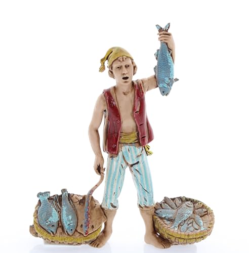 Moranduzzo Fischer für Krippe 10 cm Maßstab 1:20 - Unzerstörbare Krippenfiguren - Stil 700', Handbemalt, Offizielles Produkt, Hergestellt in Italien, Bildhauer M. Landi Moranduzzo Fischer für Krippe 10 cm Maßstab 1:20 - Unzerstörbare Krippenfiguren - Stil 700', Handbemalt, Offizielles Produkt, Hergestellt in Italien, Bildhauer M. Landi von Moranduzzo