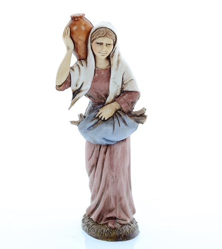 Moranduzzo Frau mit Krug auf der Schulter für Krippe 12 cm Maßstab 1:15 - Unzerstörbare Krippenfiguren - Stil 700', Handbemalt, Offizielles Produkt, Hergestellt in Italien, Bildhauer M. Landi Moranduzzo Frau mit Krug auf der Schulter für Krippe 12 cm Maßstab 1:15 - Unzerstörbare Krippenfiguren - Stil 700', Handbemalt, Offizielles Produkt, Hergestellt in Italien, Bildhauer M. Landi von Moranduzzo