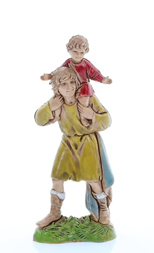Moranduzzo Hirte mit Kind auf der Schulter für Krippe 10 cm Maßstab 1:20 - Unzerstörbare Krippenfiguren - Stil 700', Handbemalt, Offizielles Produkt, Hergestellt in Italien, Bildhauer M. Landi Moranduzzo Hirte mit Kind auf der Schulter für Krippe 10 cm Maßstab 1:20 - Unzerstörbare Krippenfiguren - Stil 700', Handbemalt, Offizielles Produkt, Hergestellt in Italien, Bildhauer M. Landi von Moranduzzo