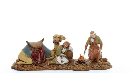 Moranduzzo Kamelhändler mit Feuer und Kamelen, H Max 8 cm – Standard 10 – Maßstab 1:20 – Unzerbrechliche Krippenfiguren, Arabischer Stil, Bildhauer M. Landi, Made in Italy Moranduzzo Kamelhändler mit Feuer und Kamelen, H Max 8 cm – Standard 10 – Maßstab 1:20 – Unzerbrechliche Krippenfiguren, Arabischer Stil, Bildhauer M. Landi, Made in Italy von Moranduzzo